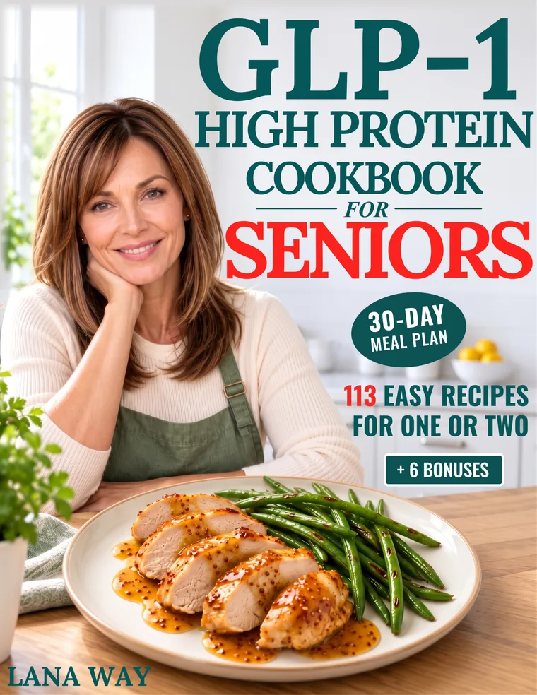GLP-1 High Protein Cookbook for Seniors, book cover